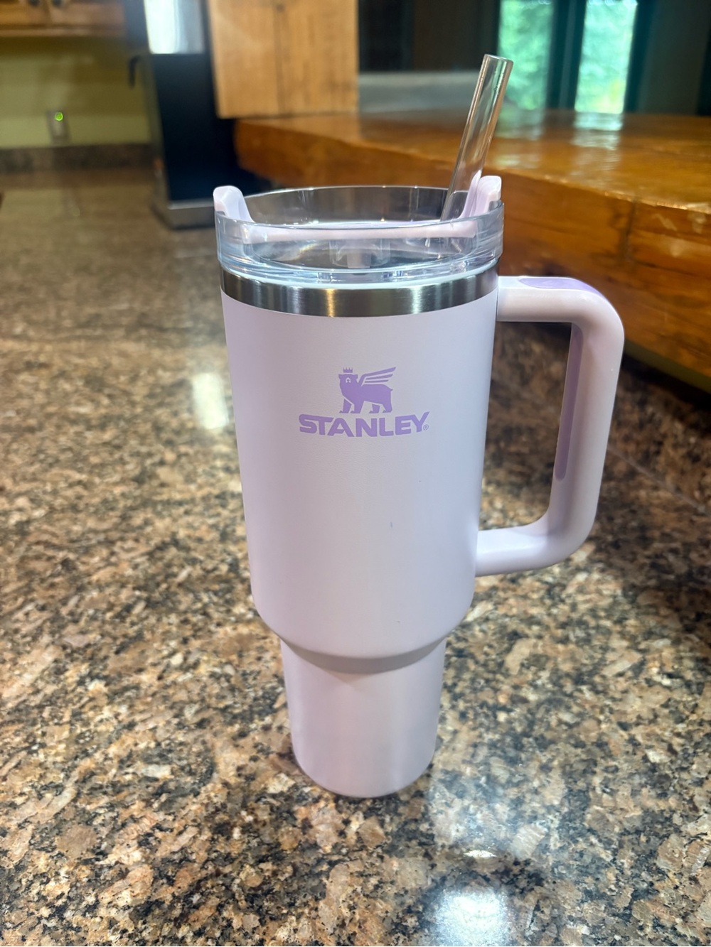 Stanley Pale Lavender Travel Tumbler with Handle and Straw